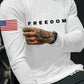Men's Casual Freedom Print T-Shirt