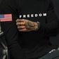 Men's Casual Freedom Print T-Shirt