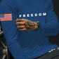 Men's Casual Freedom Print T-Shirt
