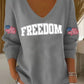 Women's Hot Print V-Neck T-Shirt